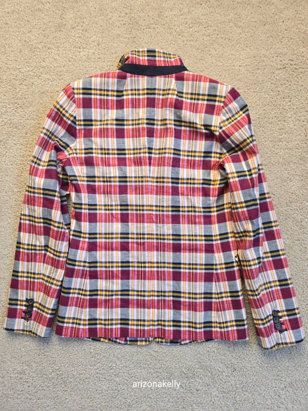 NWOT J. Crew Regent Blazer in Vintage Plaid Preppy Madras Cotton - Picture 4 of 12